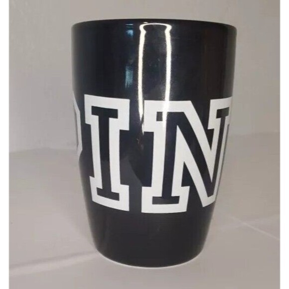Victoria’s Secret PINK Ceramic Cocoa Coffee Mug Cup Black White Bold Logo 17 oz - Picture 2 of 5